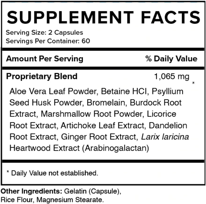 Vatellia Life Eaters Digest Prebiotic Probiotic Digestive Support Gut Health 120 Capsules