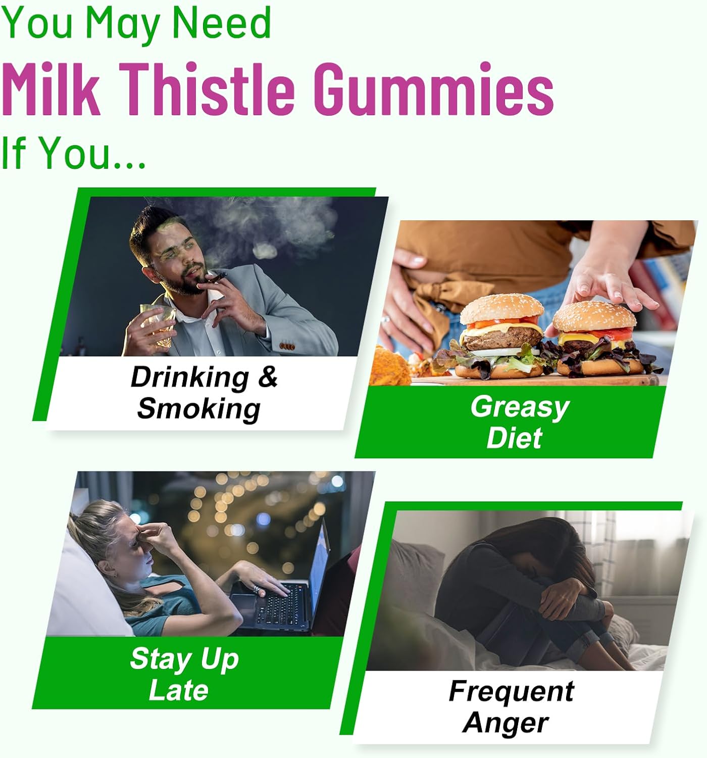 Vazatisi Liver Cleanse Gummies: Detox & Repair Supplement with Milk Thistle, Artichoke, Dandelion - 120ct Apple Flavor
