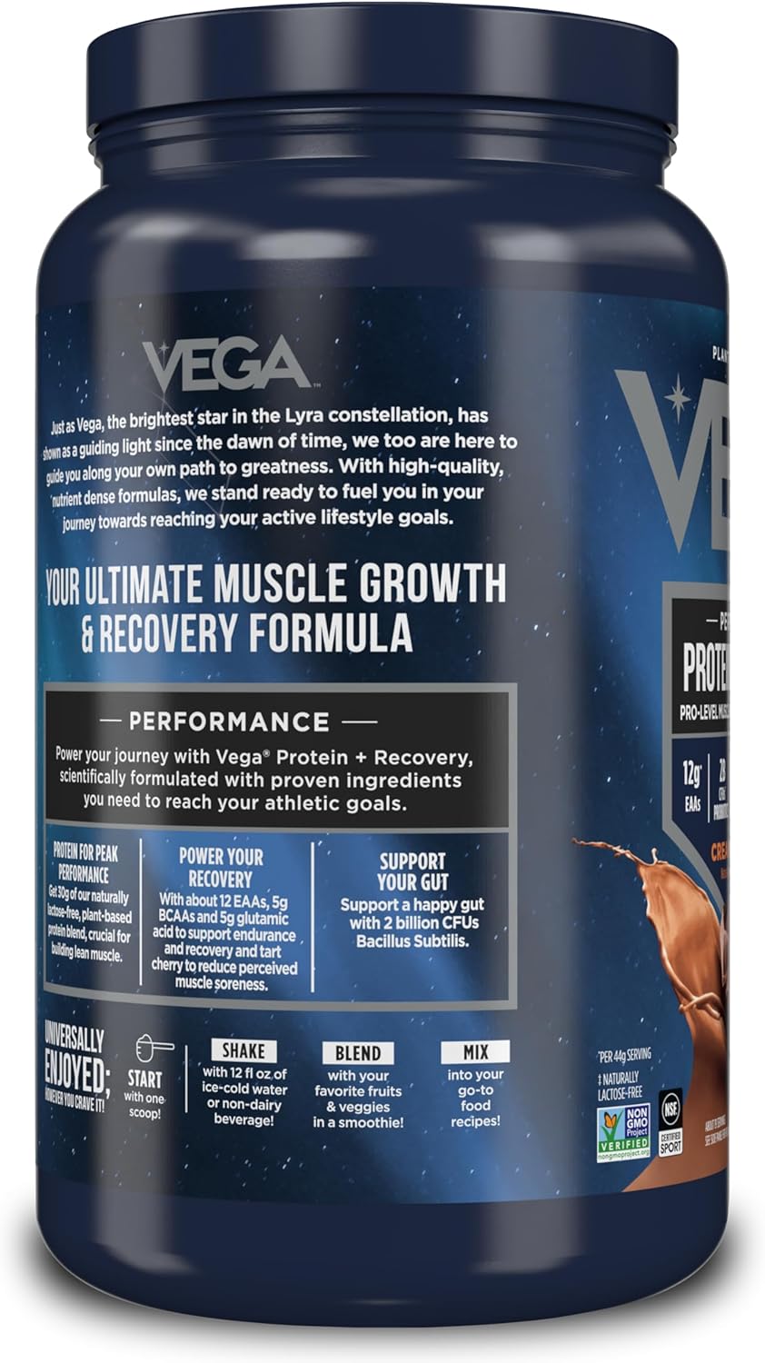 Vega Premium Sport Chocolate Protein Powder - Vegan, Non GMO, Gluten Free Plant Based Drink Mix - NSF Certified for Sport - 29.5 oz