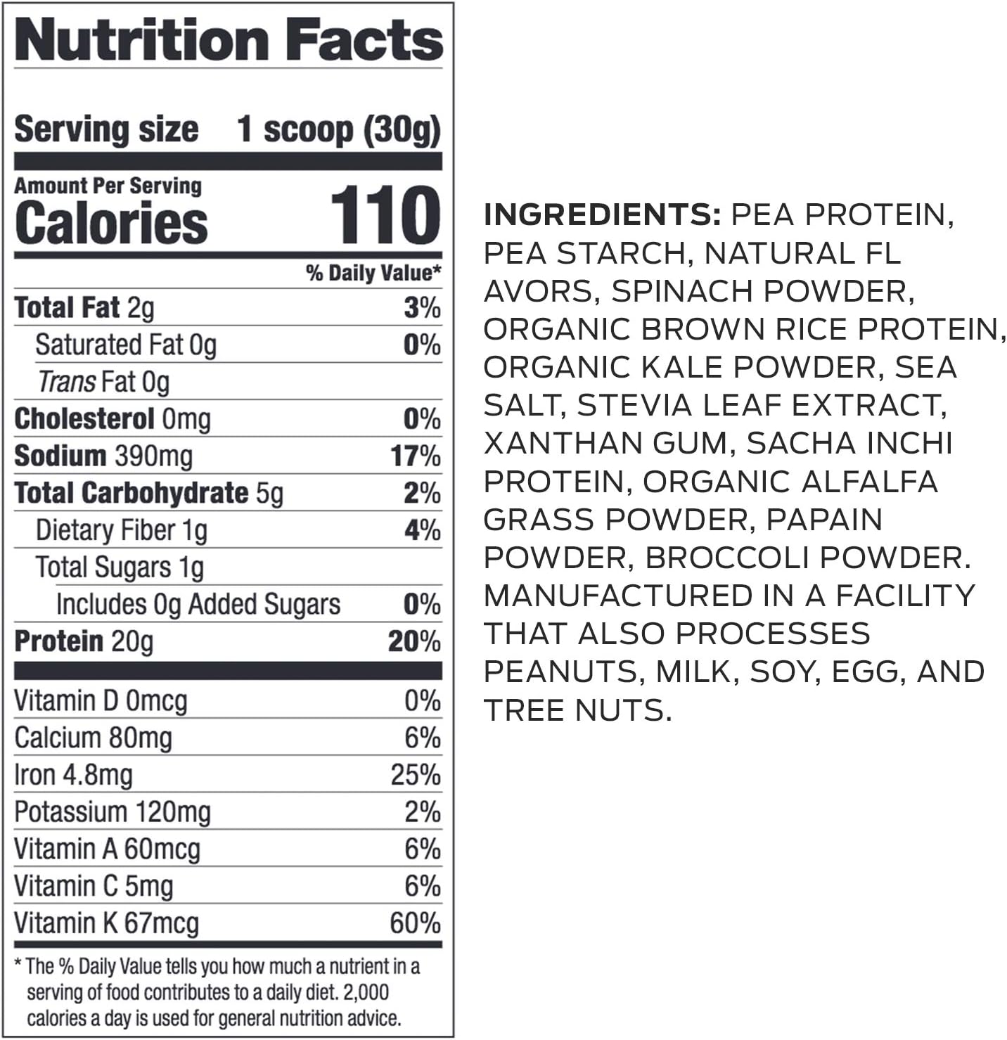 Vega Salted Caramel Protein and Greens Powder - 20g Plant Based Protein, Low Carb, Keto, Dairy & Gluten Free - Non GMO Pea Protein for Women/Men - 1.1lb (17 Servings)