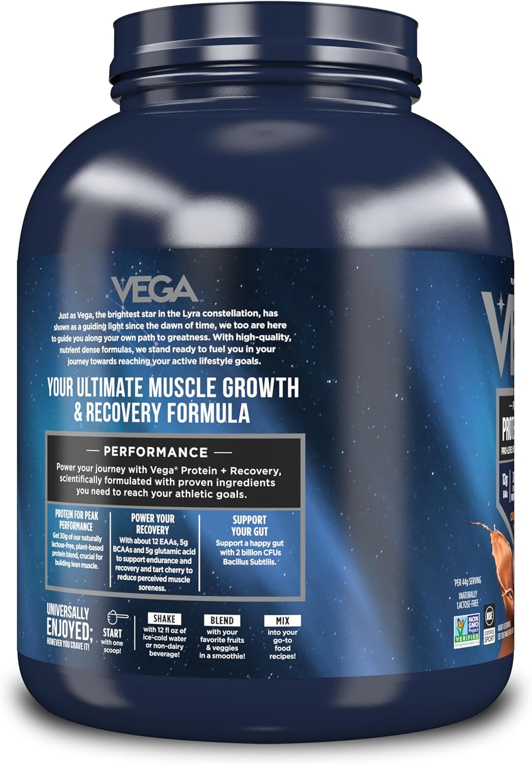 Vega Sport Premium Chocolate Vegan Protein Powder - 30g Plant Based Protein, 5g BCAAs, Dairy and Gluten Free - 4lbs 5.9oz (45 Servings)