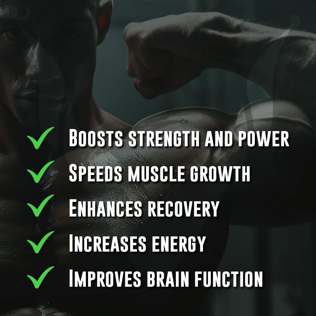 VEGAIN Micronized Creatine Monohydrate Powder - 60 Servings, Pharmaceutical Grade, Muscle Builder, Vegan, 300g