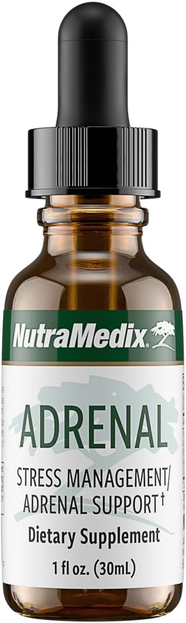 Vegan Adaptogen Blend for Energy Support and Stress Relief - NutraMedix Adrenal Fatigue Supplement with Astragalus, Schisandra, Rhodiola, and Ginseng Extract (1oz / 30ml)