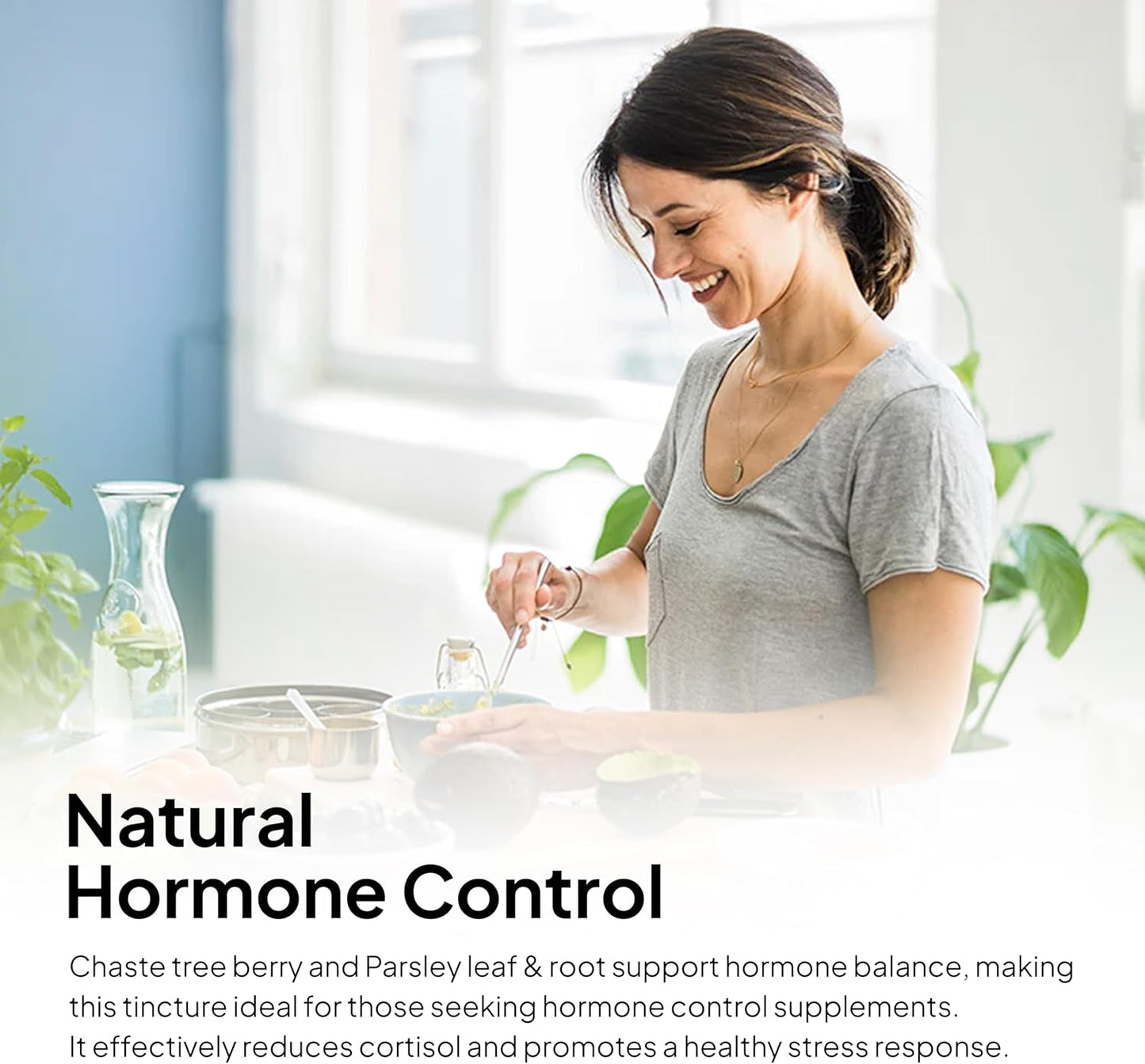 Vegan Adrenal Support Tincture for Stress Relief - Naturopath Formulated with Chaste Tree Berry, Dandelion Root, and Rhodiola - 2oz