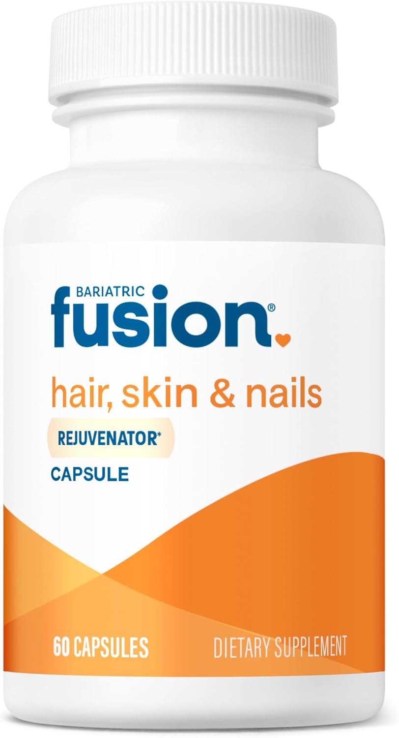 Vegan Bariatric Fusion ONE Per Day Hair Skin and Nails Vitamins for Women - Biotin, B12, B1 - 60 Capsules