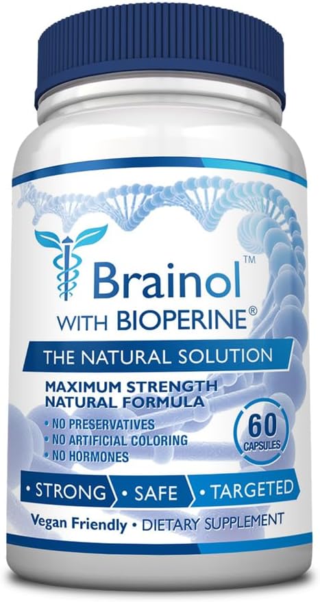 Vegan Brain Support Supplement with B Vitamins, Magnesium, Amino Acids, and Herbs - 60 Capsules - 30 Day Supply
