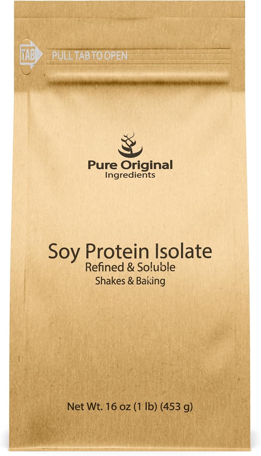 Vegan Brown Rice Protein Powder and Soy Protein Isolate Bundle, 1 lb Each - Pure Original Ingredients, No Fillers