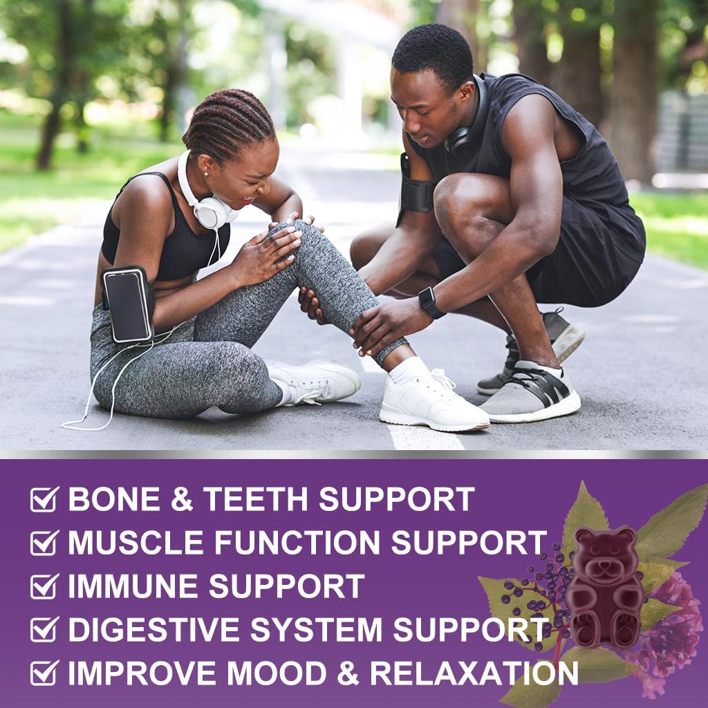 Vegan Calcium Magnesium Zinc Gummies with Vitamin D3 & Sea Moss for Bone, Muscle, Immune, Mood & Sleep Support - High Absorption Complex Supplement - 60 Gummies (3 Pack)