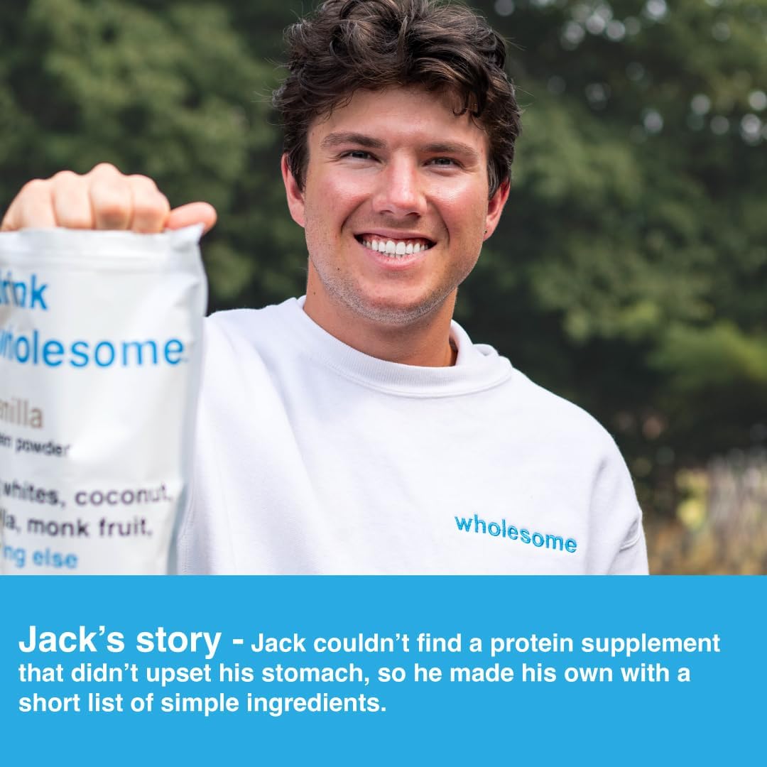 Vegan Chocolate Almond Protein Powder - Gentle on Stomachs, No Artificial Sweeteners, Low Sodium, Paleo, Kid & Senior Safe