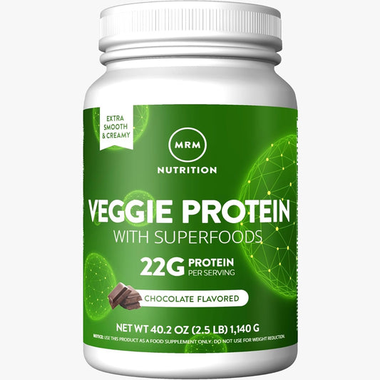 Vegan Chocolate Protein Powder - Non-GMO, Gluten-Free, Preservative-Free - 2.5 lbs