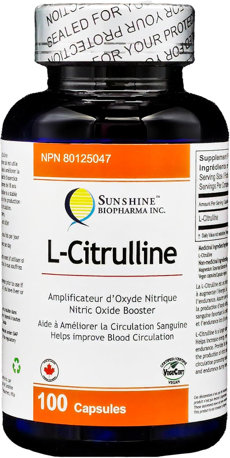 Vegan Citrulline Workout Supplement Capsules - Boost Exercise Performance with Increased Muscle Blood Flow