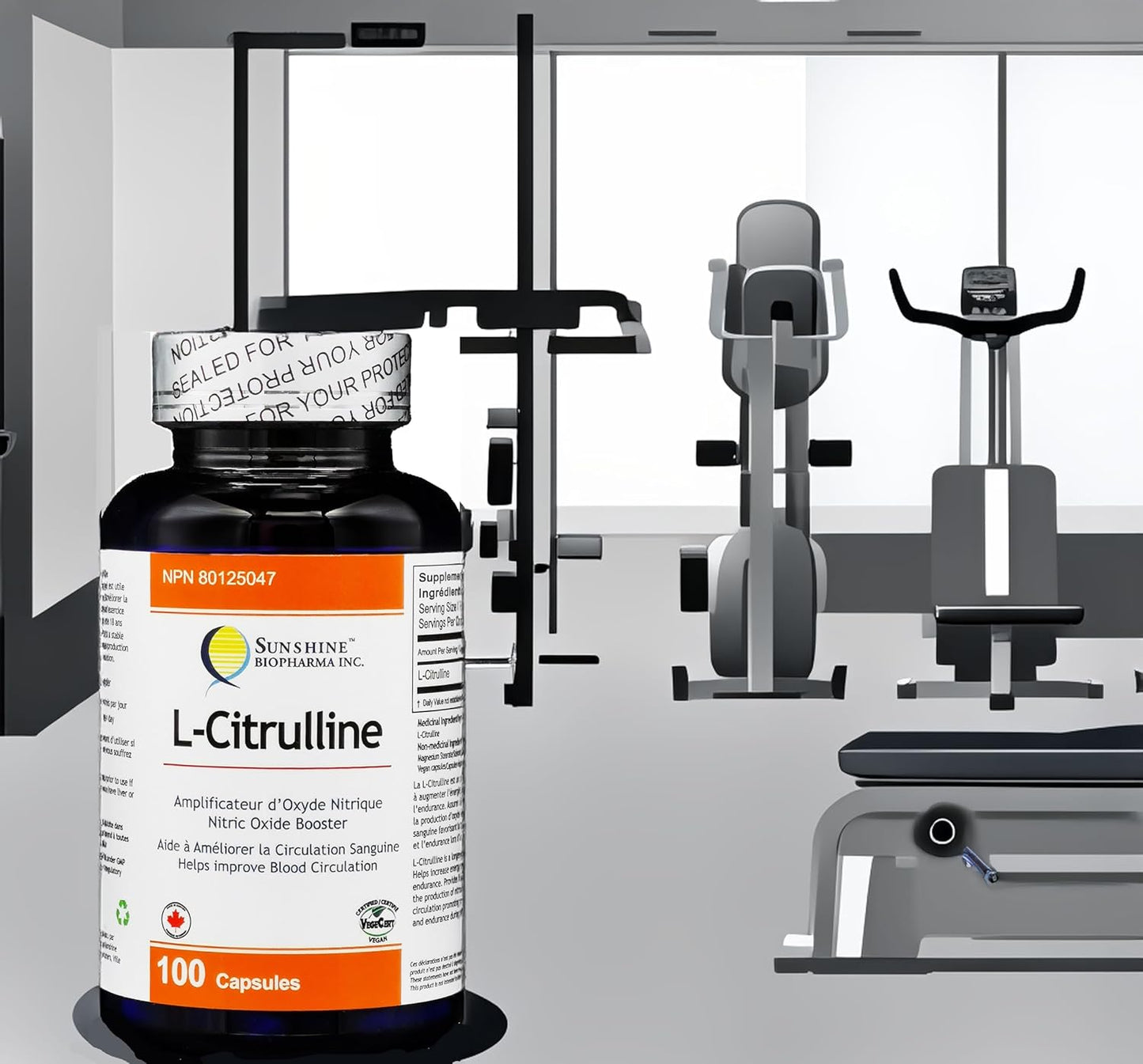 Vegan Citrulline Workout Supplement Capsules - Boost Exercise Performance with Increased Muscle Blood Flow