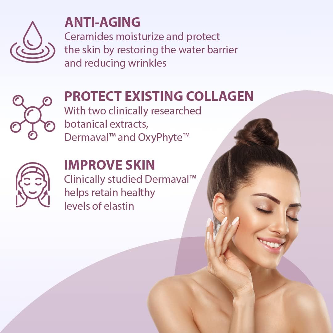 Vegan Collagen Beauty Powder for Women - Hair Skin Nails Vitamins - Strawberry Lemonade Flavor - Gluten Free, Non-GMO, Non-Dairy - 18 Servings