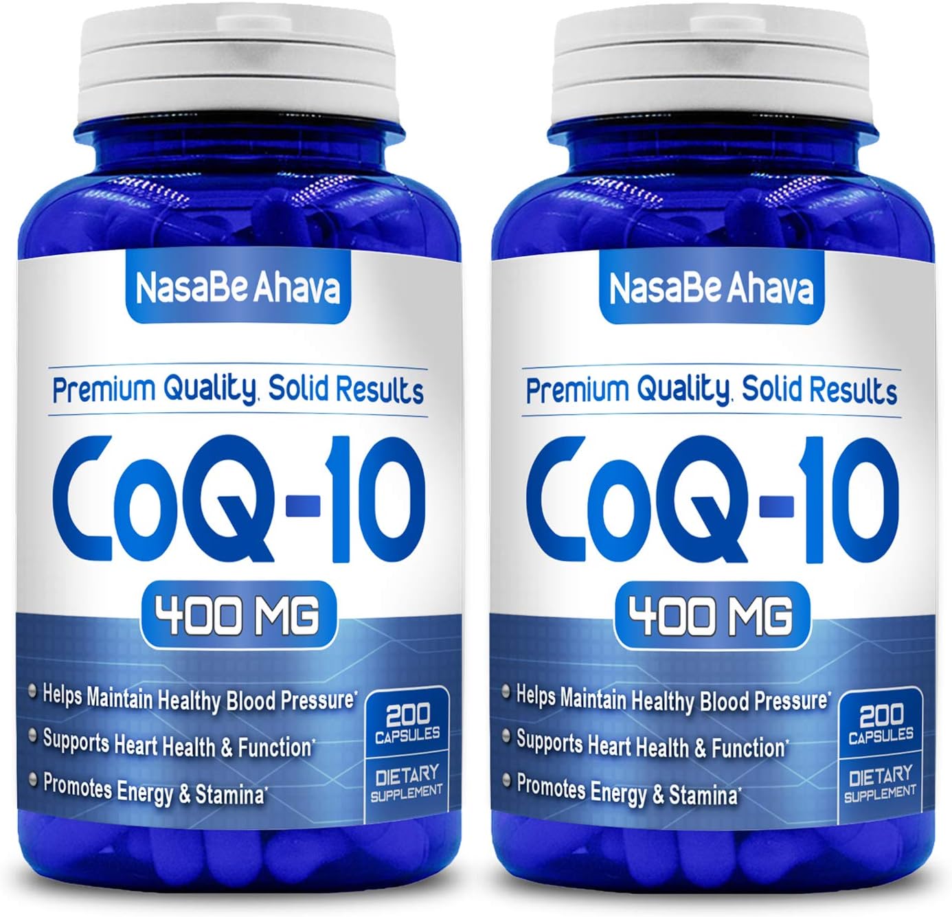 Vegan CoQ10 400mg Capsules for Skin, Heart, and Energy Support | Easy Absorption Ubiquinone Supplement | Made in USA (200 Servings)