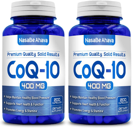 Vegan CoQ10 400mg Capsules for Skin, Heart, and Energy Support | Easy Absorption Ubiquinone Supplement | Made in USA (200 Servings)
