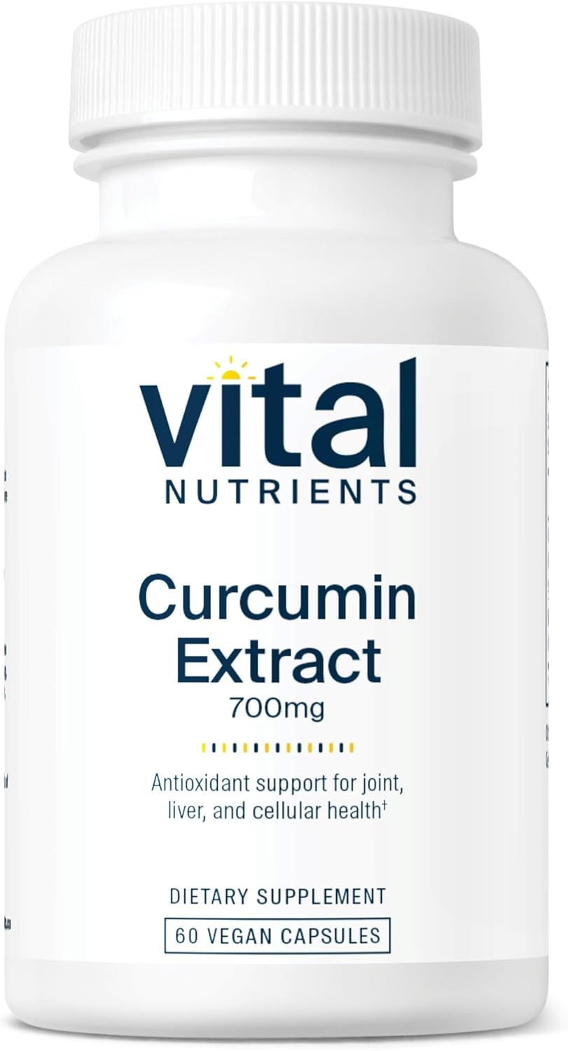 Vegan Curcumin Extract 700mg Capsules with Black Pepper | Antioxidant Joint, Liver, Cellular Health Support | Gluten, Dairy, Soy Free