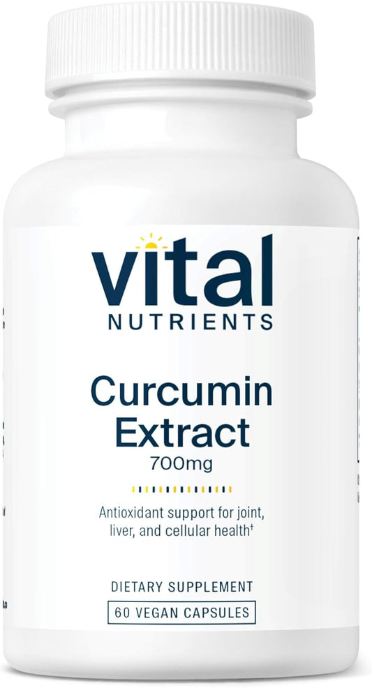 Vegan Curcumin Extract 700mg Capsules with Black Pepper | Antioxidant Joint, Liver, Cellular Health Support | Gluten, Dairy, Soy Free