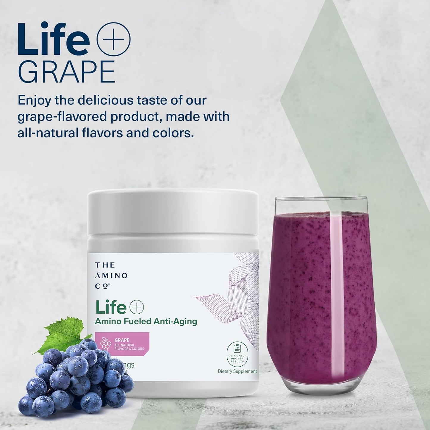 Vegan EAA Supplement Powder with Leucine and Citrulline for Muscle Growth and Heart Health - Grape Flavor, Non-GMO - 30 Servings