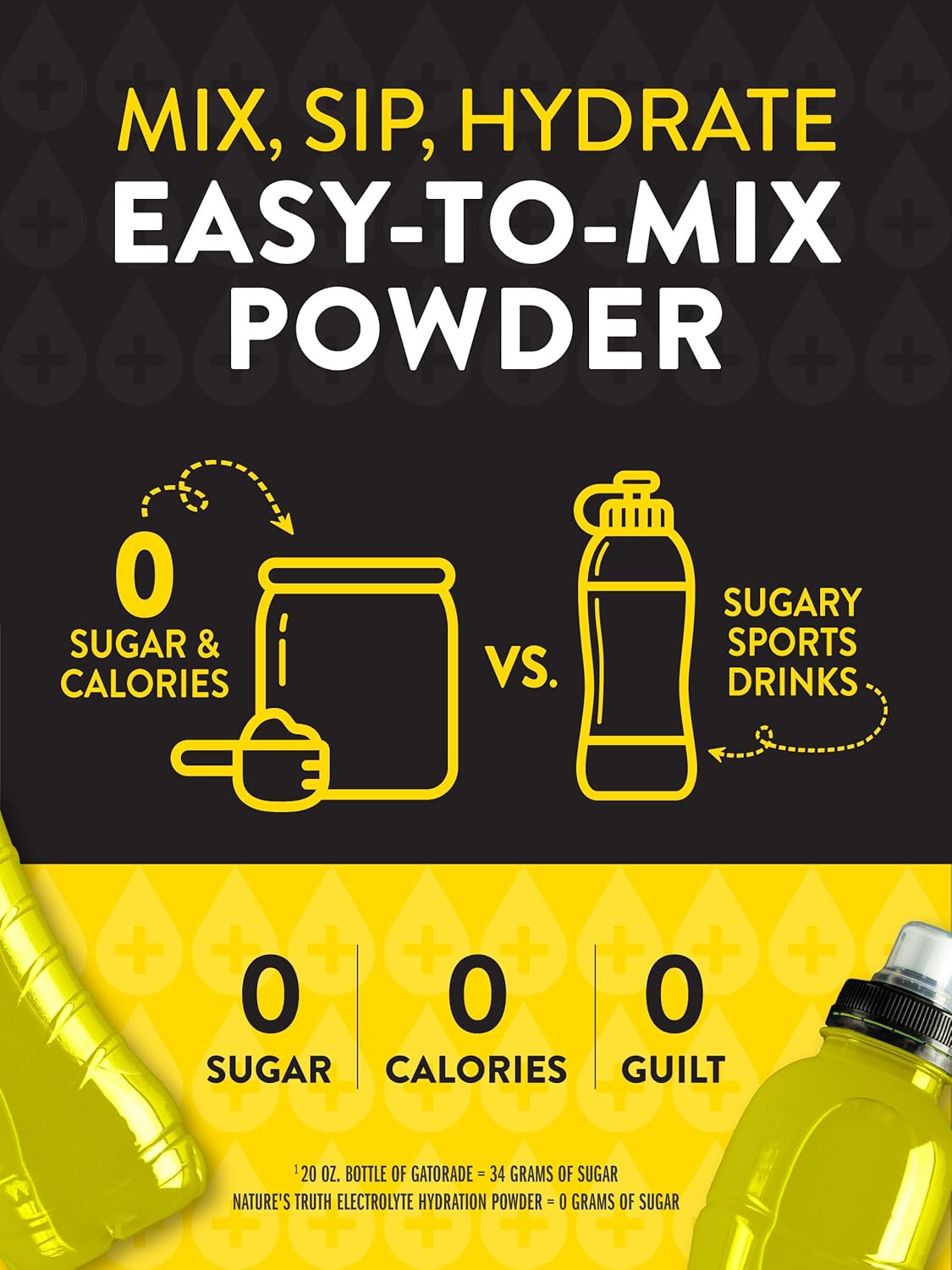 Vegan Electrolyte Powder with B Vitamins | Sugar-Free Hydration Supplement | Lemon Flavor | Non-GMO & Gluten-Free