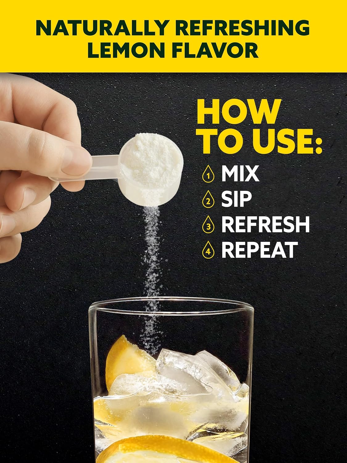 Vegan Electrolyte Powder with B Vitamins | Sugar-Free Hydration Supplement | Lemon Flavor | Non-GMO & Gluten-Free