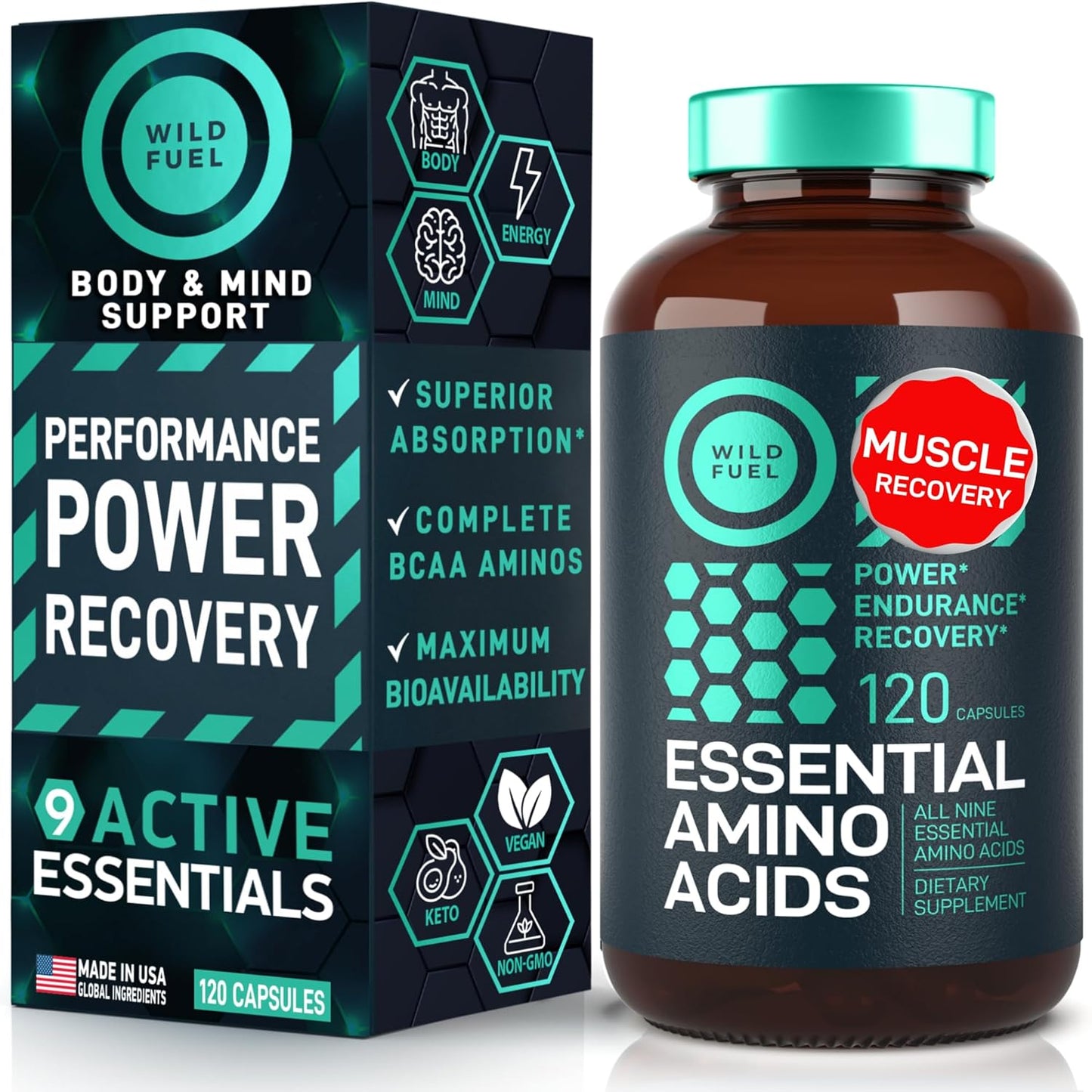 Vegan Energy Bundle: Essential Amino Acid Supplement & Liquid Vitamin B12