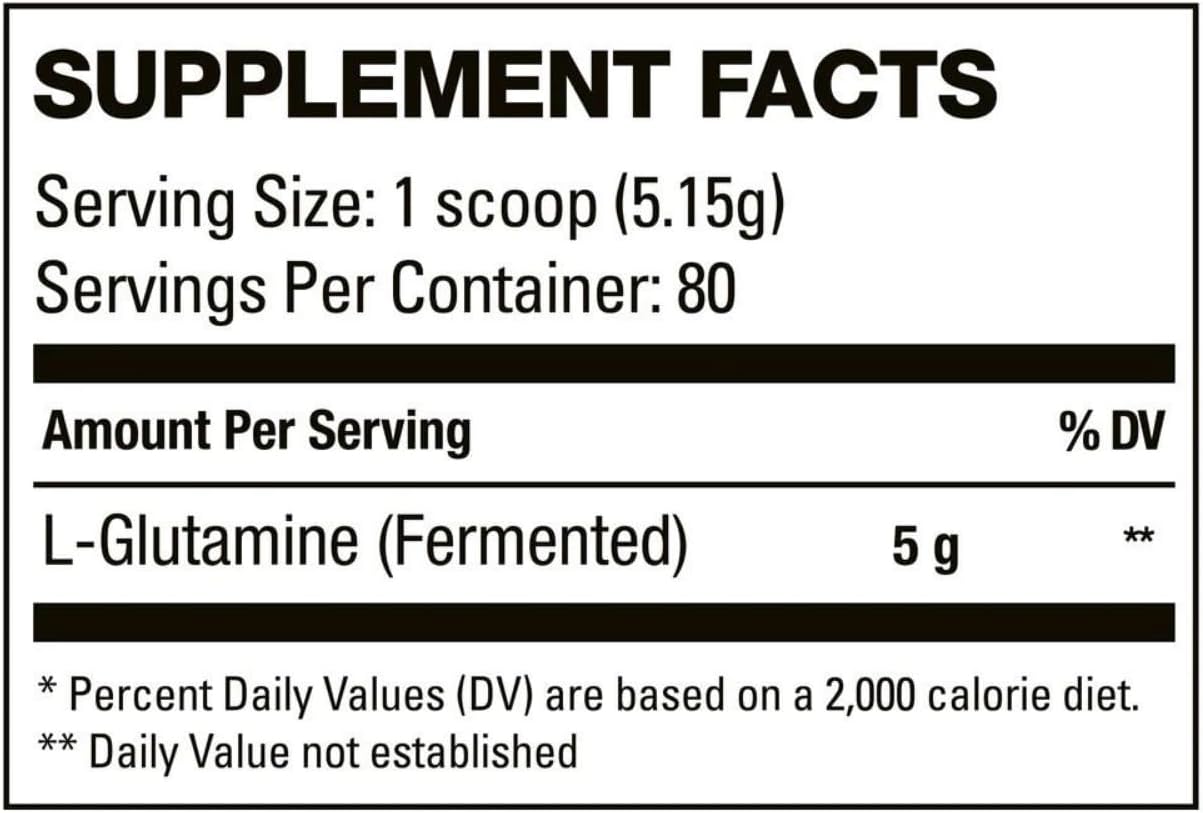 Vegan & Fermented L-Glutamine Supplement for Immune & Muscle Health | HD MUSCLE GlutaHD | 80 Servings
