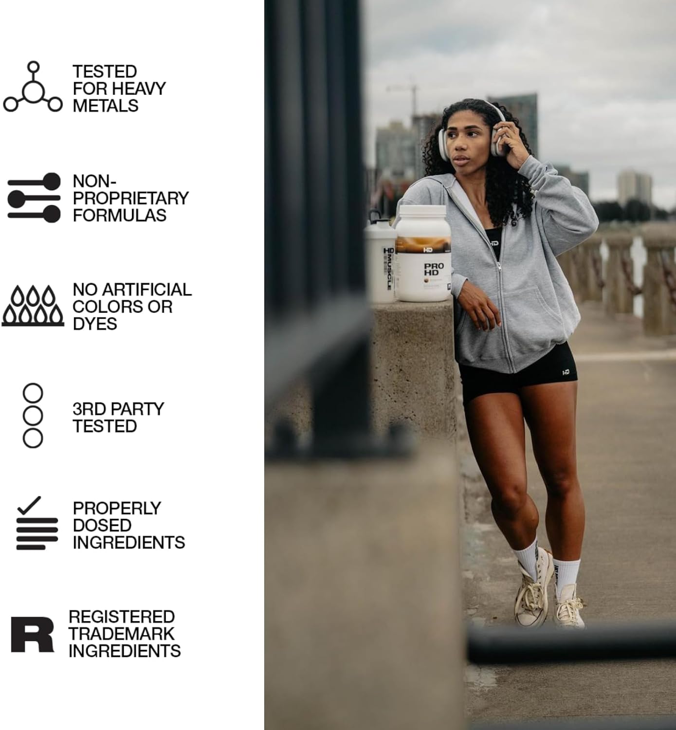 Vegan & Fermented L-Glutamine Supplement for Immune & Muscle Health | HD MUSCLE GlutaHD | 80 Servings