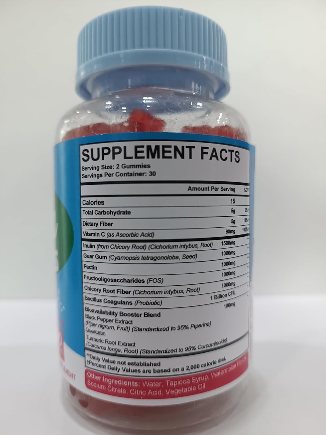Vegan Fiber Gummies with Probiotics & Prebiotics - 2 Packs, 120 Counts - Men & Women, Regularity, Digestion & Gut Health