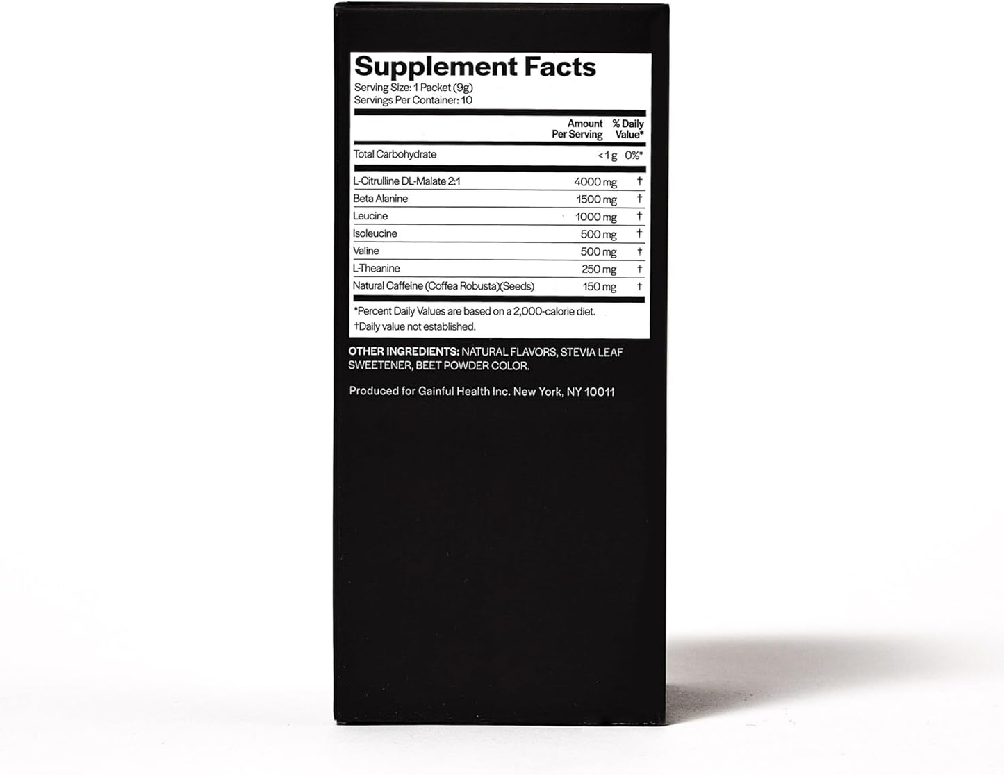 Vegan Gainful Pre Workout Powder for Energy, Focus, Endurance, and Recovery - Strawberry Lemonade, 10 Ct