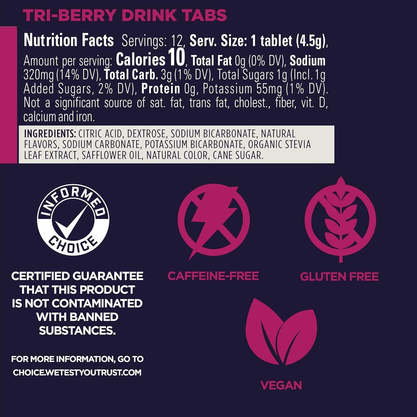 Vegan Gluten-Free GU Energy Hydration Electrolyte Tablets for Running, Cycling, Triathlon - Tri-Berry Flavor, 4-Count (48 Servings)