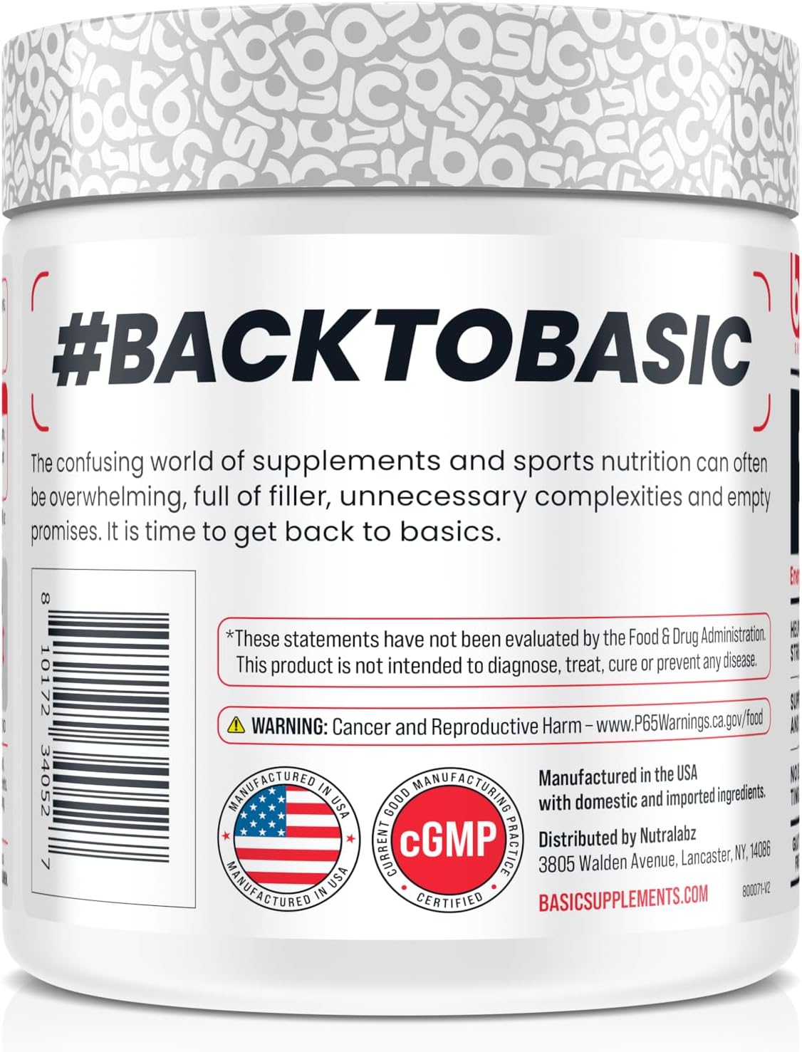 Vegan Gluten-Free Pre-Workout Supplement with Caffeine and Citrulline for Energy and Focus (30 Servings)