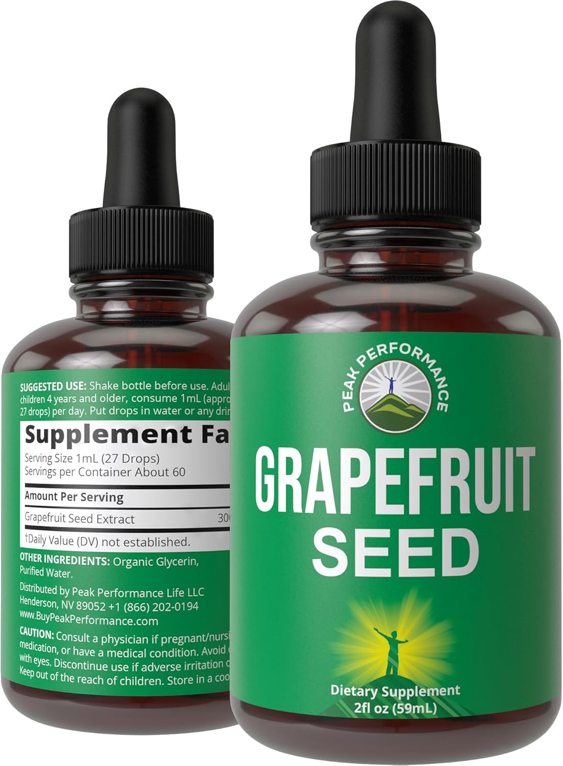 Vegan Grapefruit Seed Extract Liquid Drops for Immune and Digestive Support - Sugar-Free, Non-Bitter Formula for Men and Women - Gluten-Free Oral Supplement