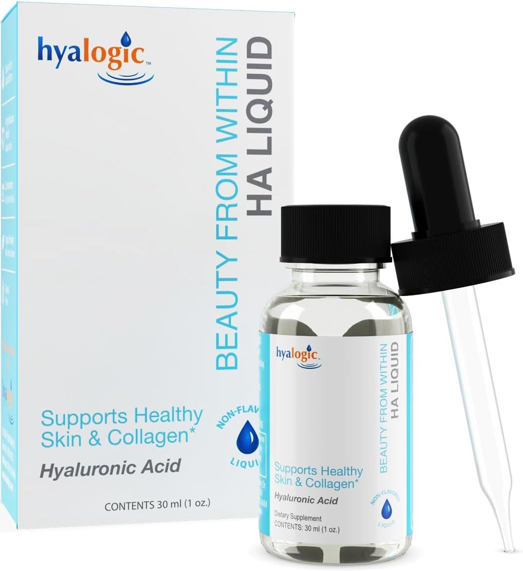 Vegan Hyaluronic Acid Liquid Supplement for Daily Skincare - Hyalogic 30ml HA Dietary Supplement