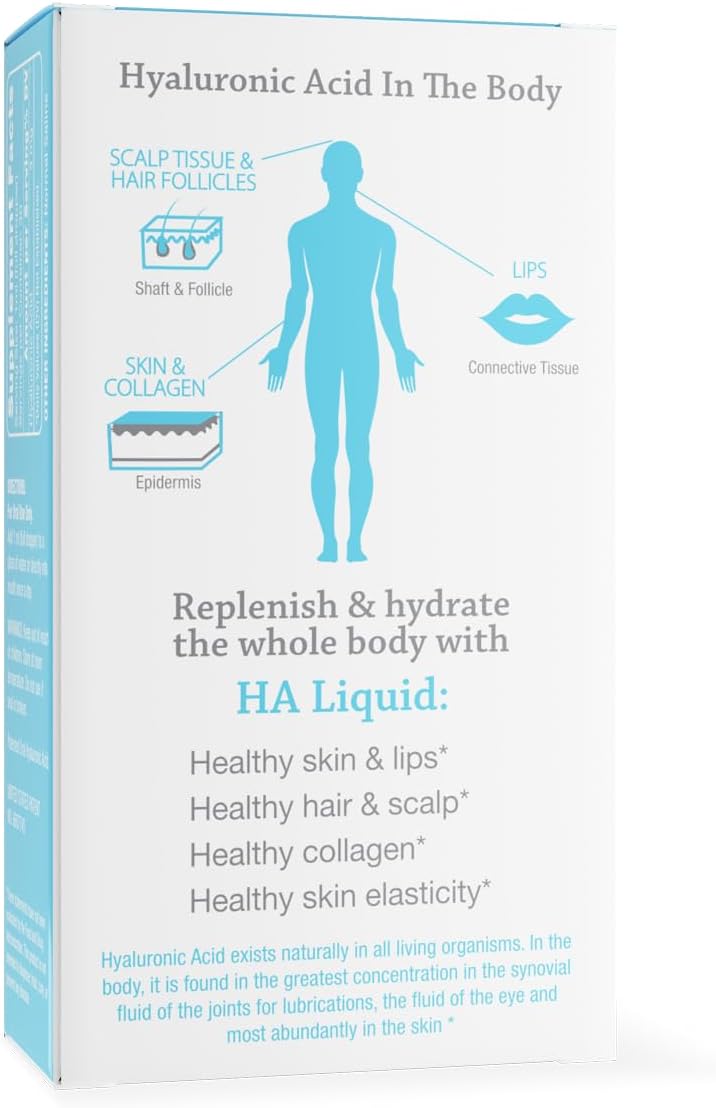 Vegan Hyaluronic Acid Liquid Supplement for Daily Skincare - Hyalogic 30ml HA Dietary Supplement