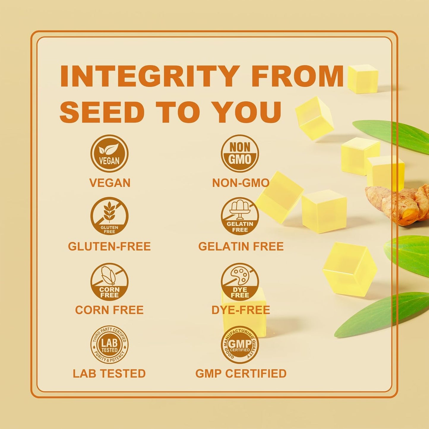 Vegan Iron Gummy Vitamins with Carbonyl Iron, Vitamin C, A, B6, B12, Folate, Turmeric Extract - Energy, Immune & Red Blood Cell Support - 120Cts