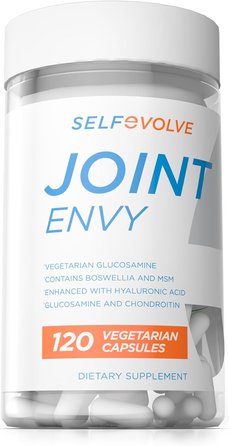Vegan Joint Support Supplement with Glucosamine, MSM, and Hyaluronic Acid - Non-GMO & Gluten-Free - 120 Capsules