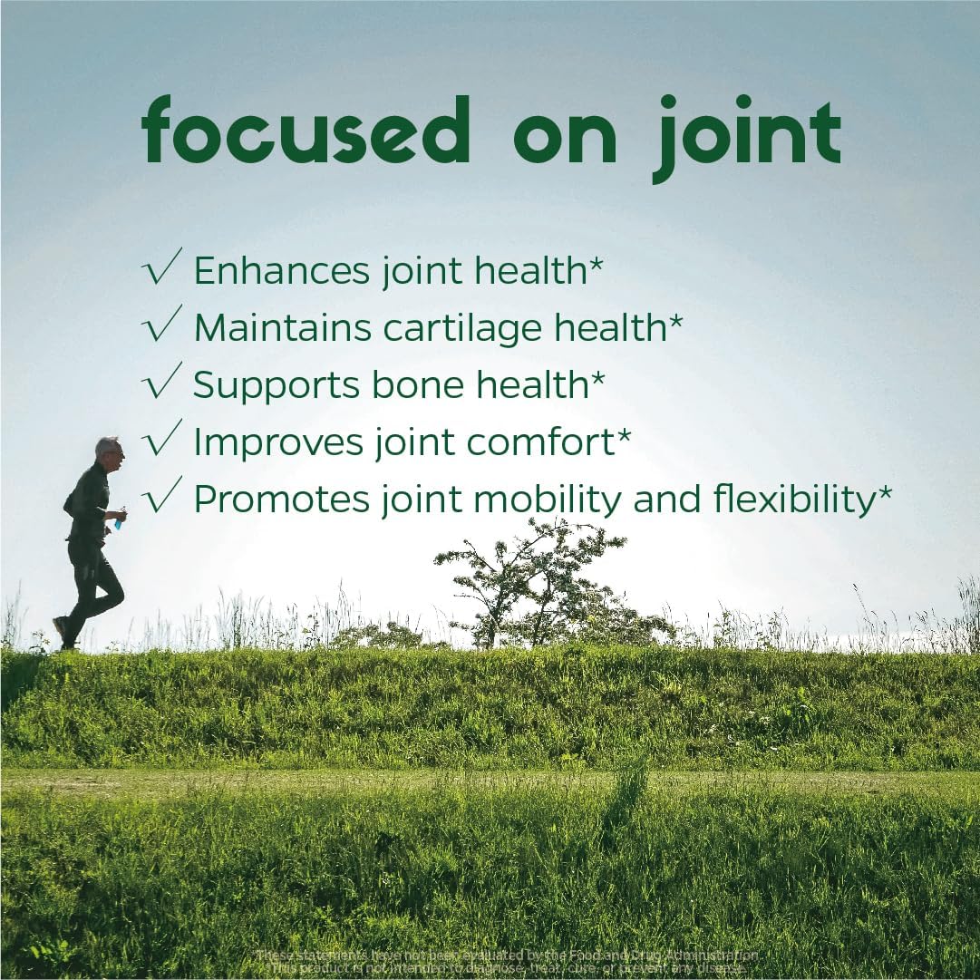 Vegan Joint Support Supplement with Turmeric, MSM, Boswellia, Quercetin - Supports Joint Mobility, Flexibility, and Cartilage Repair for Healthy Aging (60 Count)