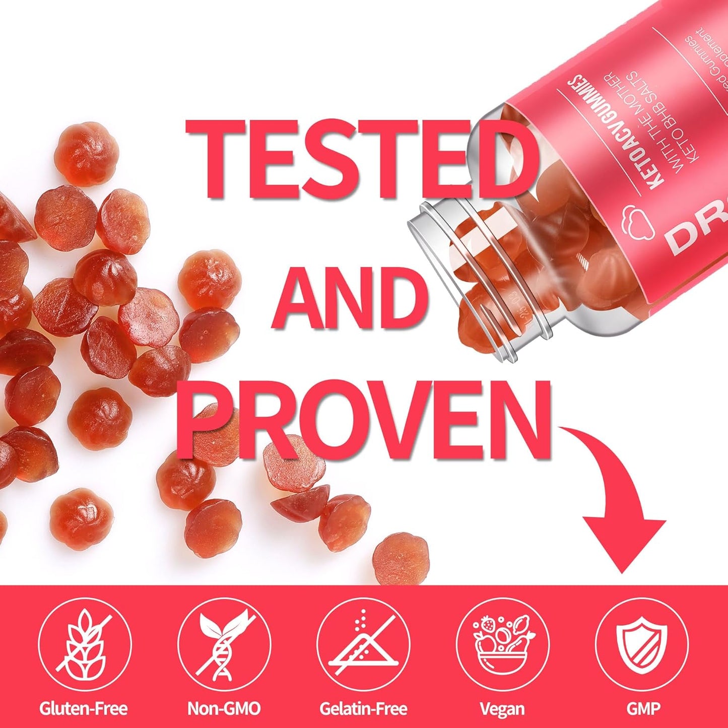 Vegan Keto Apple Cider Vinegar Gummies for Advanced Weight Loss - Sugar Free Supplement for Adults, 120 Gummies