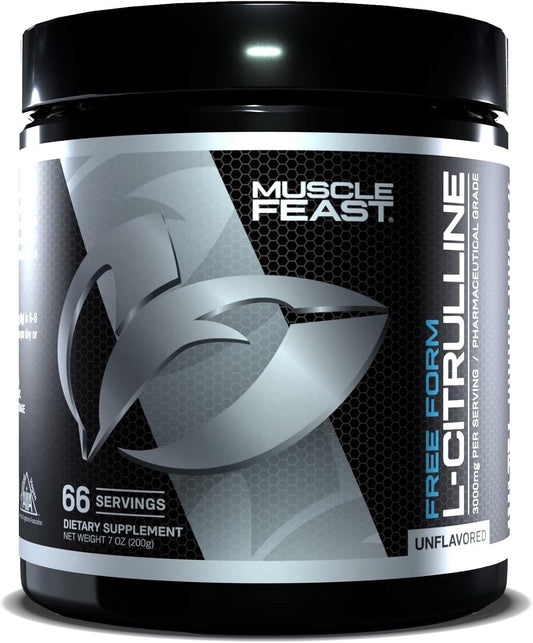 Vegan L-Citrulline Powder for Muscle Pumps and Vascularity, Nitric Oxide Booster - 200g Unflavored