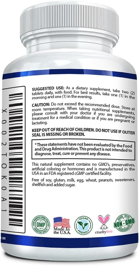 Vegan Leg Cramp Supplement with Magnesium, B Vitamins, Ginger, Chamomile, BioPerine - Circulation Support - 1 Month Supply