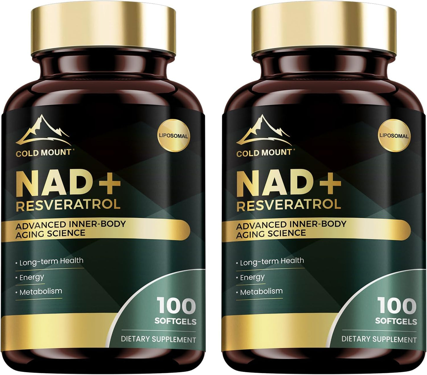Vegan Liposomal NAD+ Supplement 1200mg with Trans Resveratrol - Energy & Anti-Aging Support - 200 Softgels - Boost NAD+ Levels