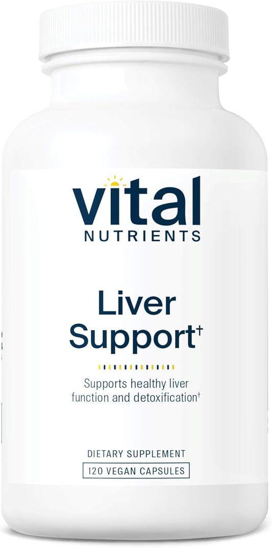 Vegan Liver Support Supplement with Milk Thistle and Curcumin - 120 Capsules | Promotes Healthy Liver Function | Gluten, Dairy, Soy Free