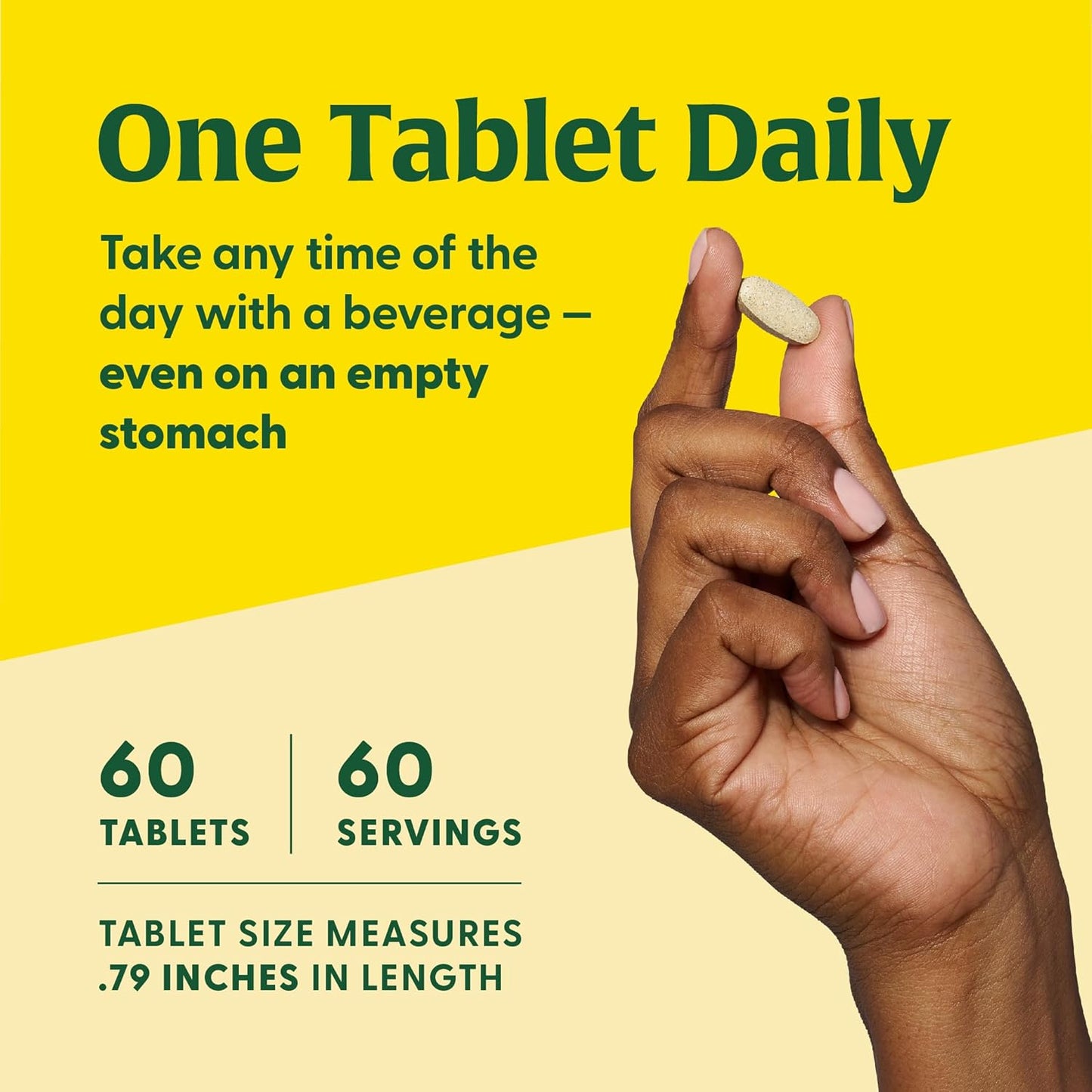 Vegan Magnesium Glycinate Supplement for Heart & Nervous System - Non-GMO, Gluten-Free, Kosher - 60 Tablets