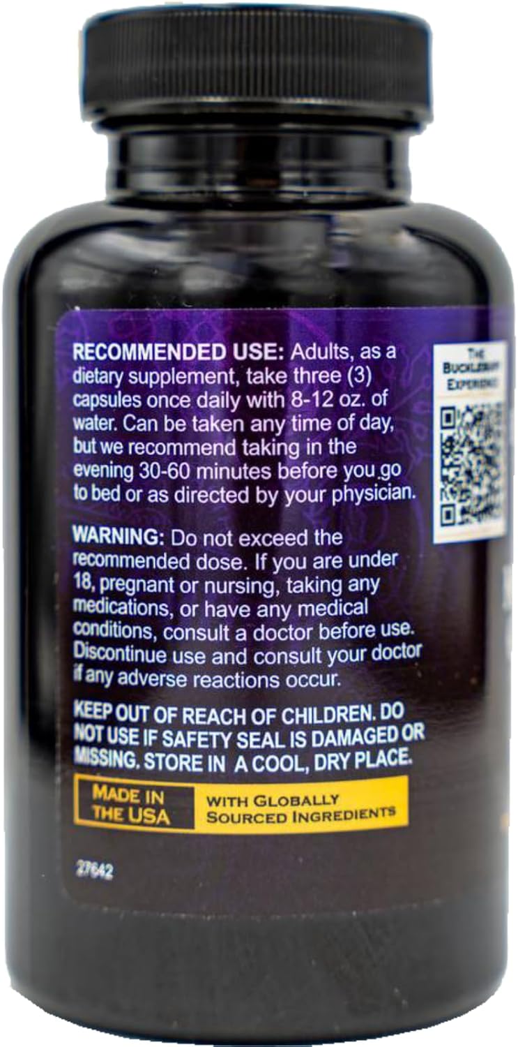 Vegan Magnesium Glycinate with L-Theanine Capsules for Sleep, Bone, and Muscle Support - 90 Count