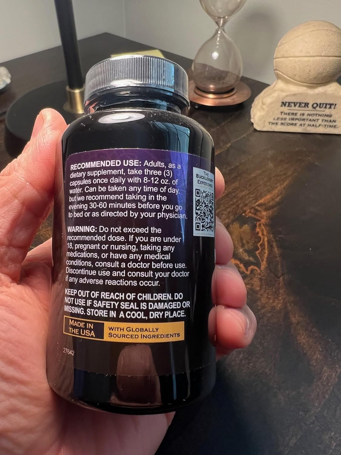 Vegan Magnesium Glycinate with L-Theanine Capsules for Sleep, Bone, and Muscle Support - 90 Count
