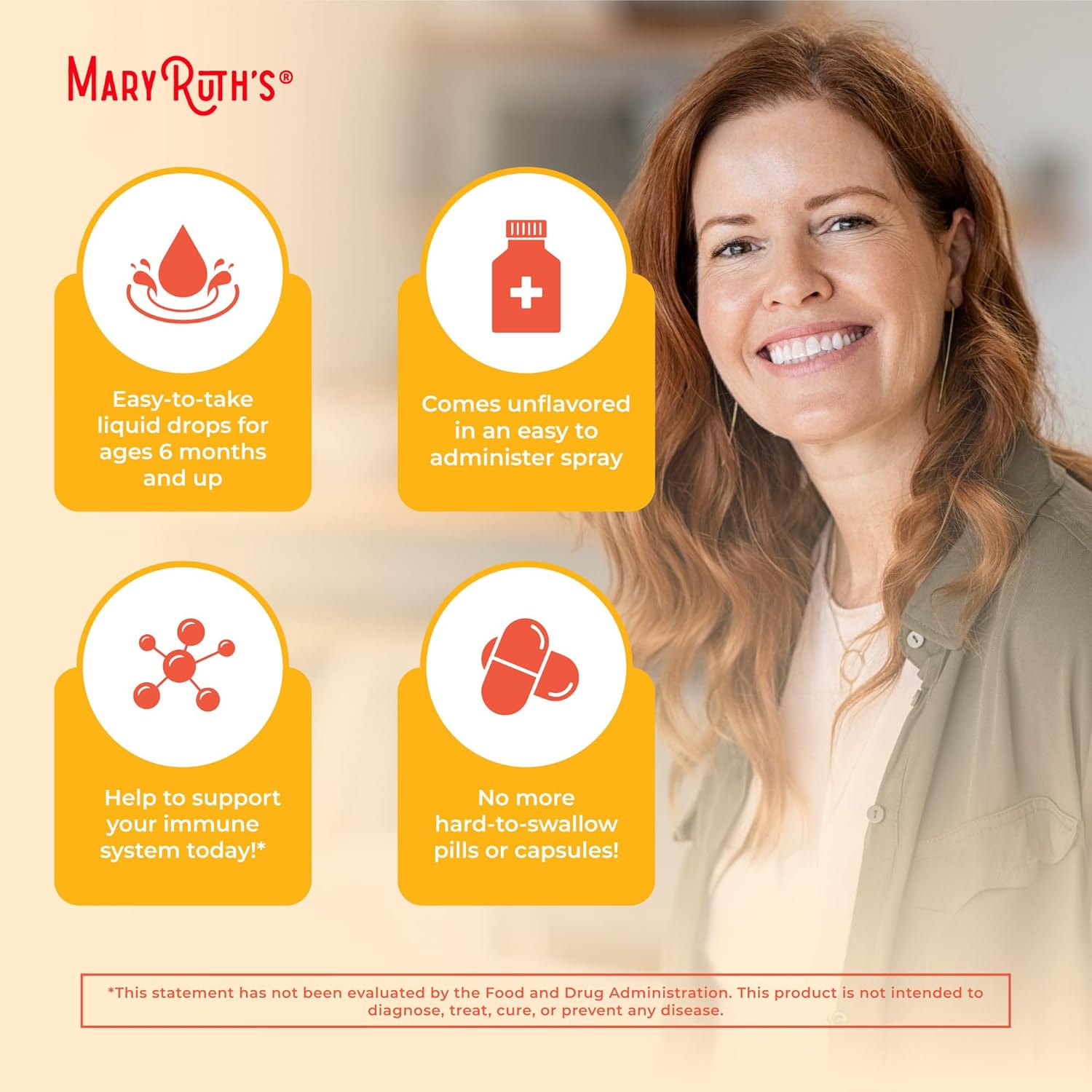 Vegan MaryRuth Organics Vitamin D3 K2 Spray for Strong Bones & Heart Health - 2 in 1 Supplement for Adults & Kids - 1 Fl Oz