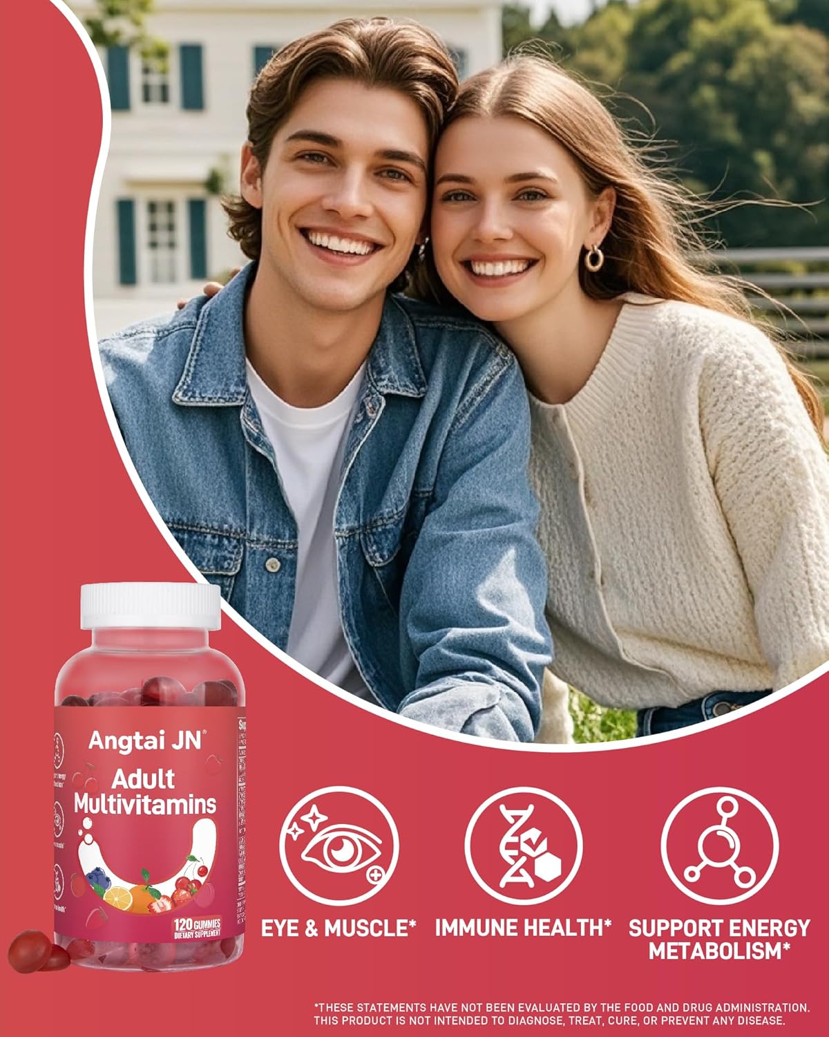 Vegan Mixed Berry Flavored Multivitamin Gummies for Adults - 120 Count