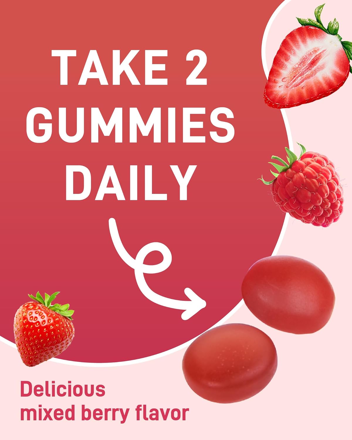 Vegan Mixed Berry Flavored Multivitamin Gummies for Adults - 120 Count