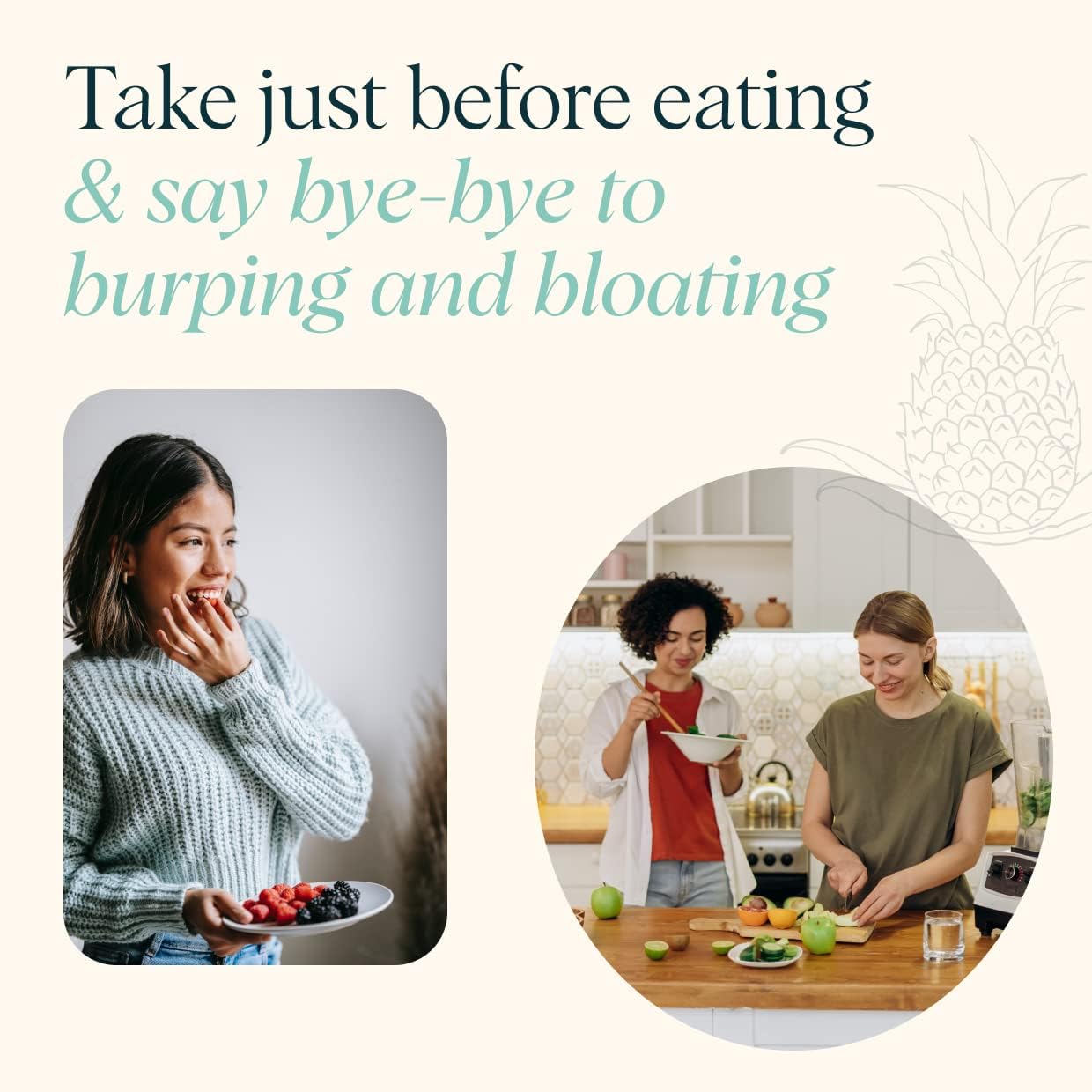 Vegan Multi-Enzyme Supplement with Probiotics for Digestion and Gut Health - Gluten Free, Bloating, Constipation, Gas Relief - 30 Capsules