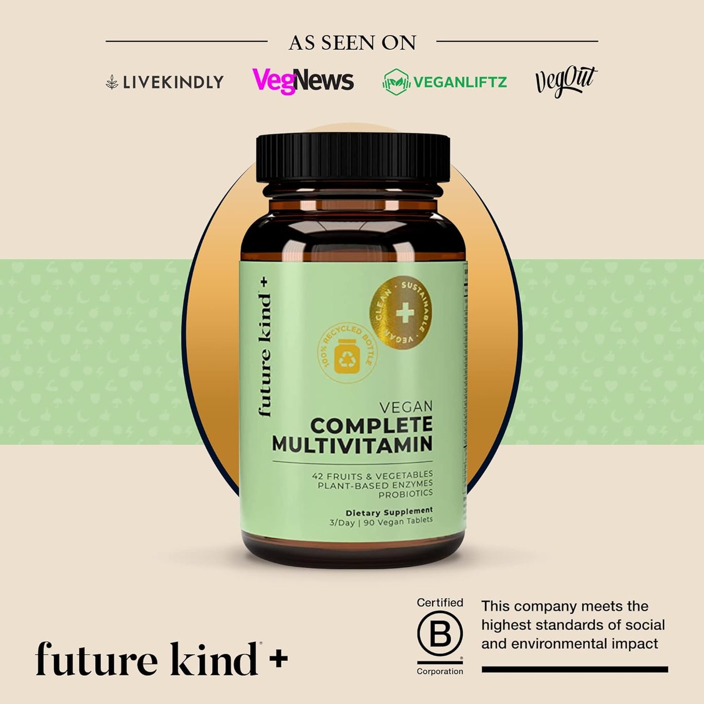 Vegan Multivitamin Bundle with B12, Omega 3, and Vitamin D3 - Complete 42 Vitamin Supplement for Men and Women